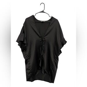 Victoria’s Secret‎ Love VS Black Satin Robe One Size